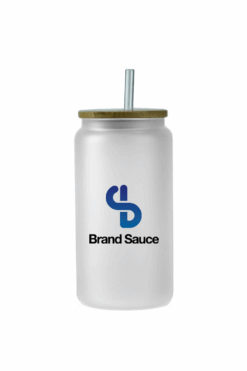 16 oz Glass Tumbler w/ Straw - Matte